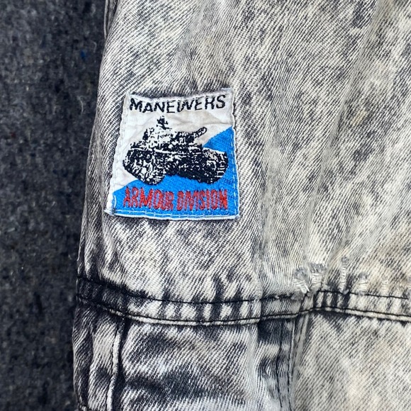 Maneuvers Vintage Grunge Women Size 18 Acid Wash Cargo Utility Pants Distressed - Picture 5 of 15